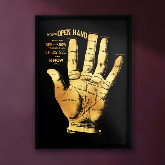 READ YOUR PALM: GOLD FOIL PRINT