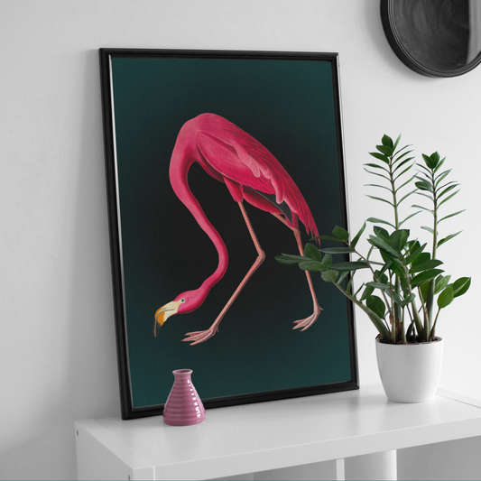 Vintage Pretty Flamingo Art Print nu05iz-sf.myshopify.com