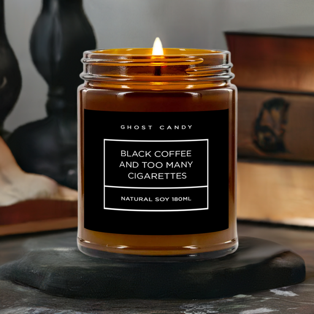 Black Coffee and Too Many Cigarettes Candle