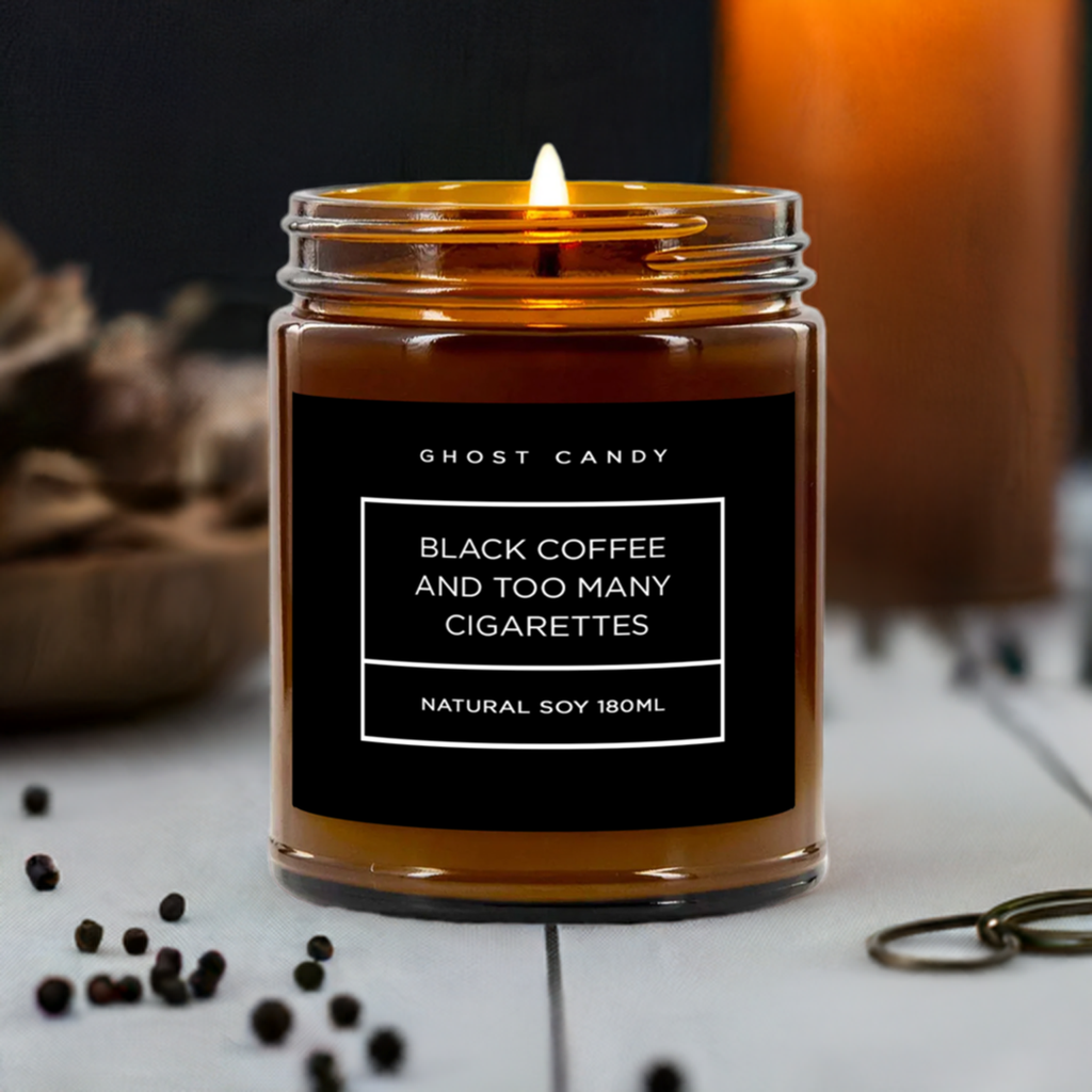 Black Coffee and Too Many Cigarettes Candle